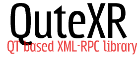 QuteXR: QT based XML-RPC library